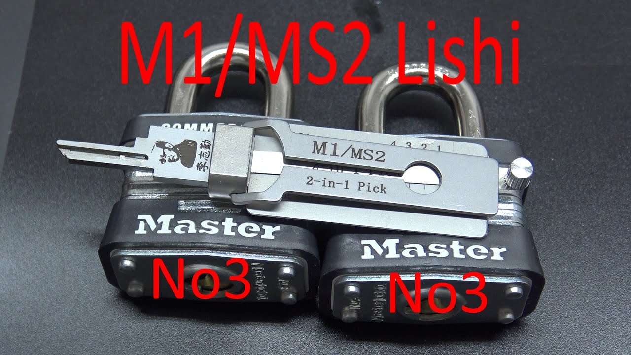 (471) M1/MS2 Lishi Picking & Decoding 2 Master Lock no3 Padlocks