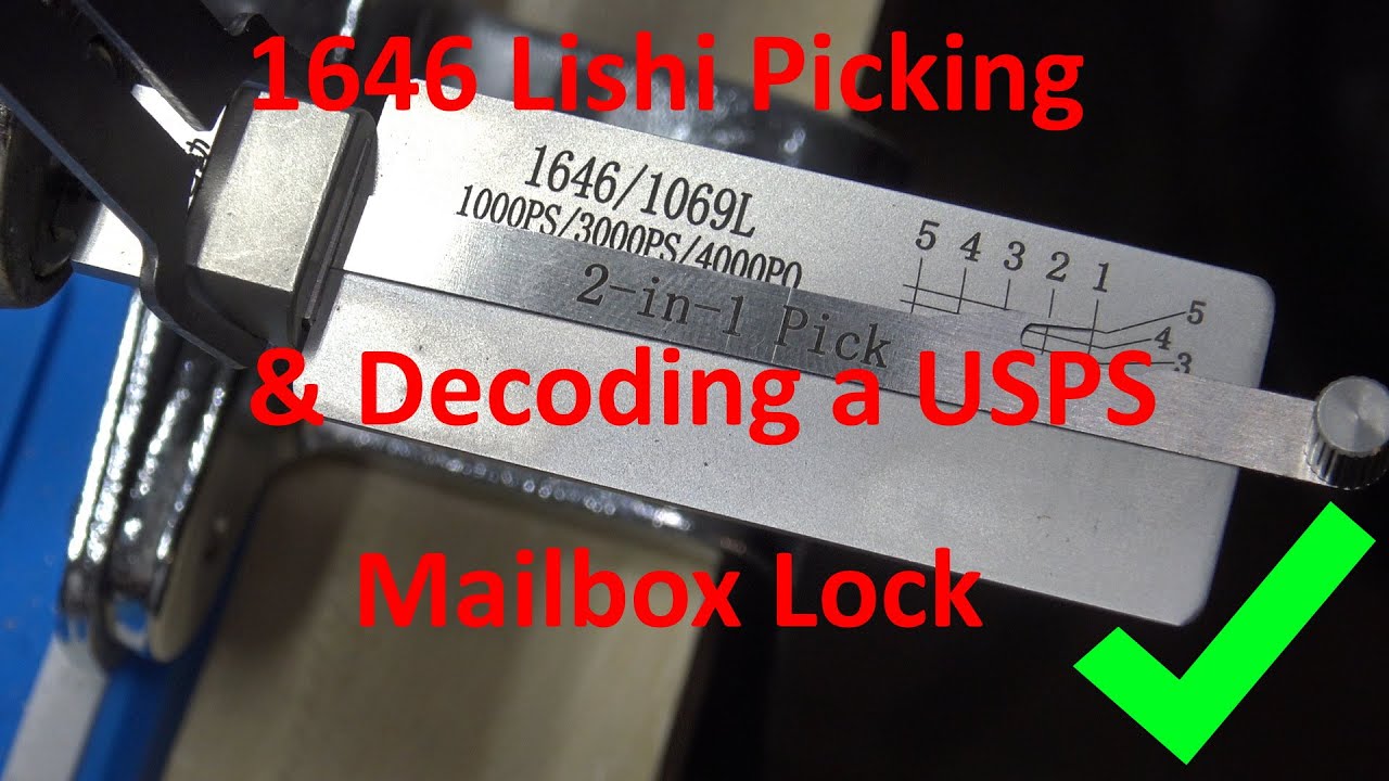 (506) 1646 Mailbox Lishi Picking & Decoding a Mailbox Lock