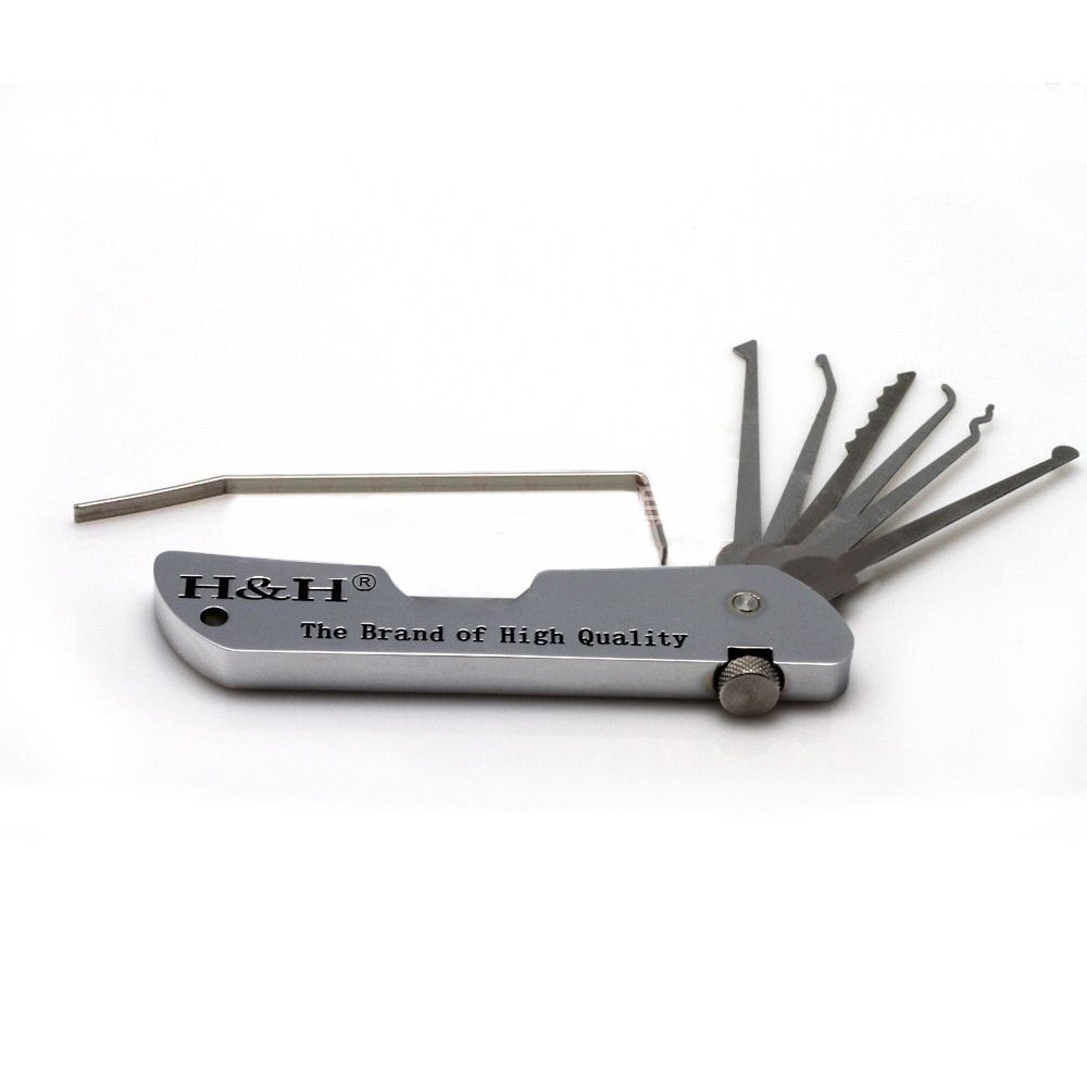 H&H Folding Lock Pick Set Pocket Locksmith Jackknife - GOSO Lock Picks