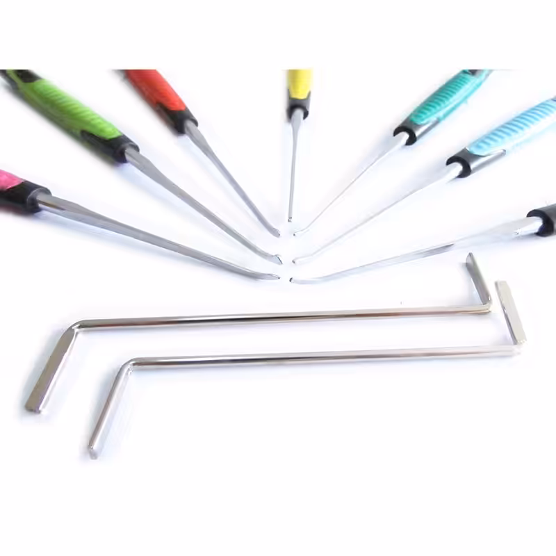 KLOM Premium 7 Pieces Hook Pick Set with Colorful Handle