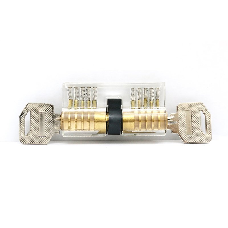 Transparent 5 Pin DoubleSided Euro Cylinder Practice Lock GOSO Lock