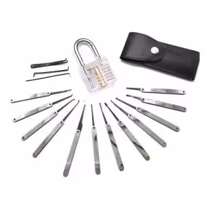 Transparent Practice Lock 12 Piece Lock Pick Set Key Extractor
