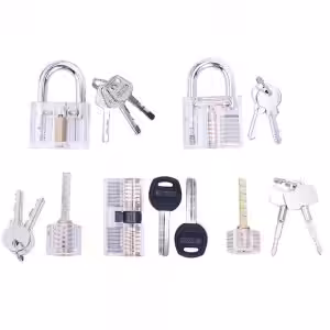 Transparent Visible Practice Locks - 5 Pack