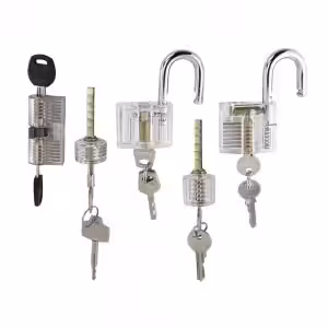 Transparent Visible Practice Locks - 5 Pack