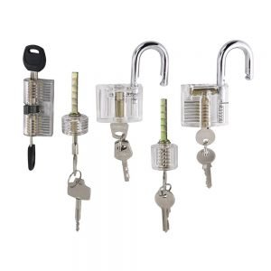 Transparent Visible Practice Locks - 5 Pack