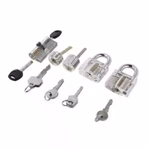 Transparent Visible Practice Locks - 5 Pack