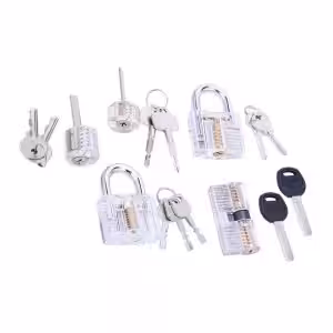 Transparent Visible Practice Locks - 5 Pack