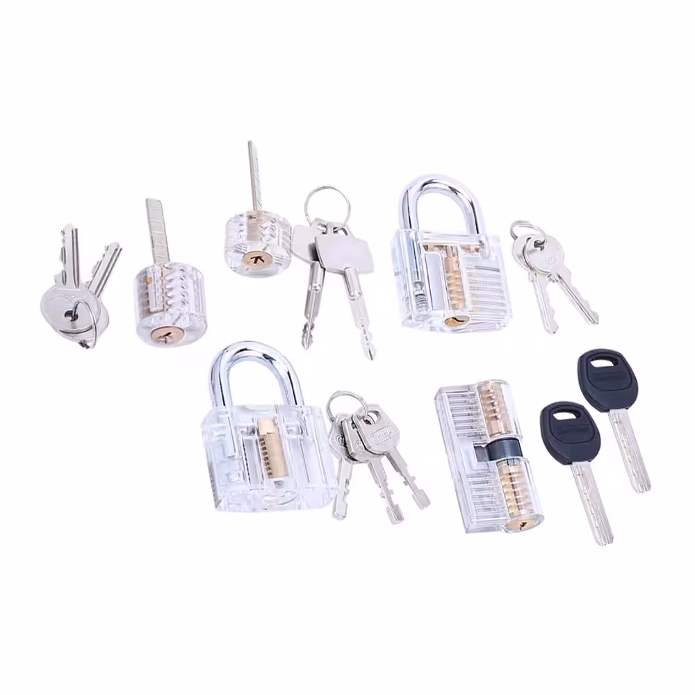 Transparent Visible Practice Locks - 5 Pack