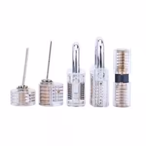 Transparent Visible Practice Locks - 5 Pack