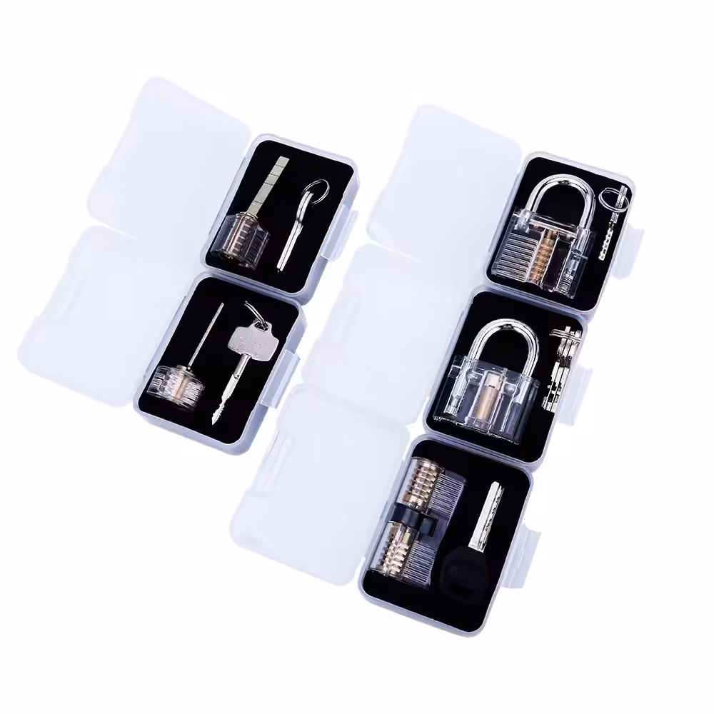 Transparent Visible Practice Locks - 5 Pack