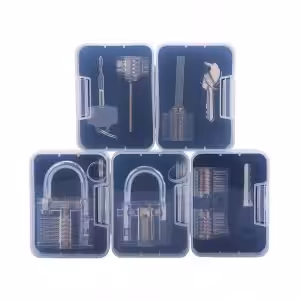 Transparent Visible Practice Locks - 5 Pack