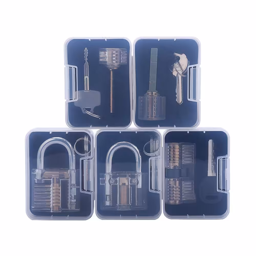 Transparent Visible Practice Locks - 5 Pack
