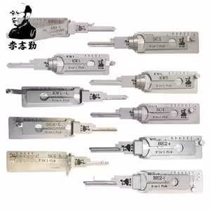 Lishi Residential Tools Bundle of 10 – KW1 / KW1-L / KW5 / KW5-L / SC1 / SC1-L / SC4 / SC4-L / BE2-6 / BE2-7
