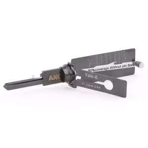 Lishi Style AKK Yale-6 2-in-1 Pick & Decoder for YALE 6-Pin Rim Cylinder
