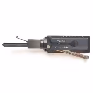 Lishi Style AKK Yale-6 2-in-1 Pick & Decoder for YALE 6-Pin Rim Cylinder