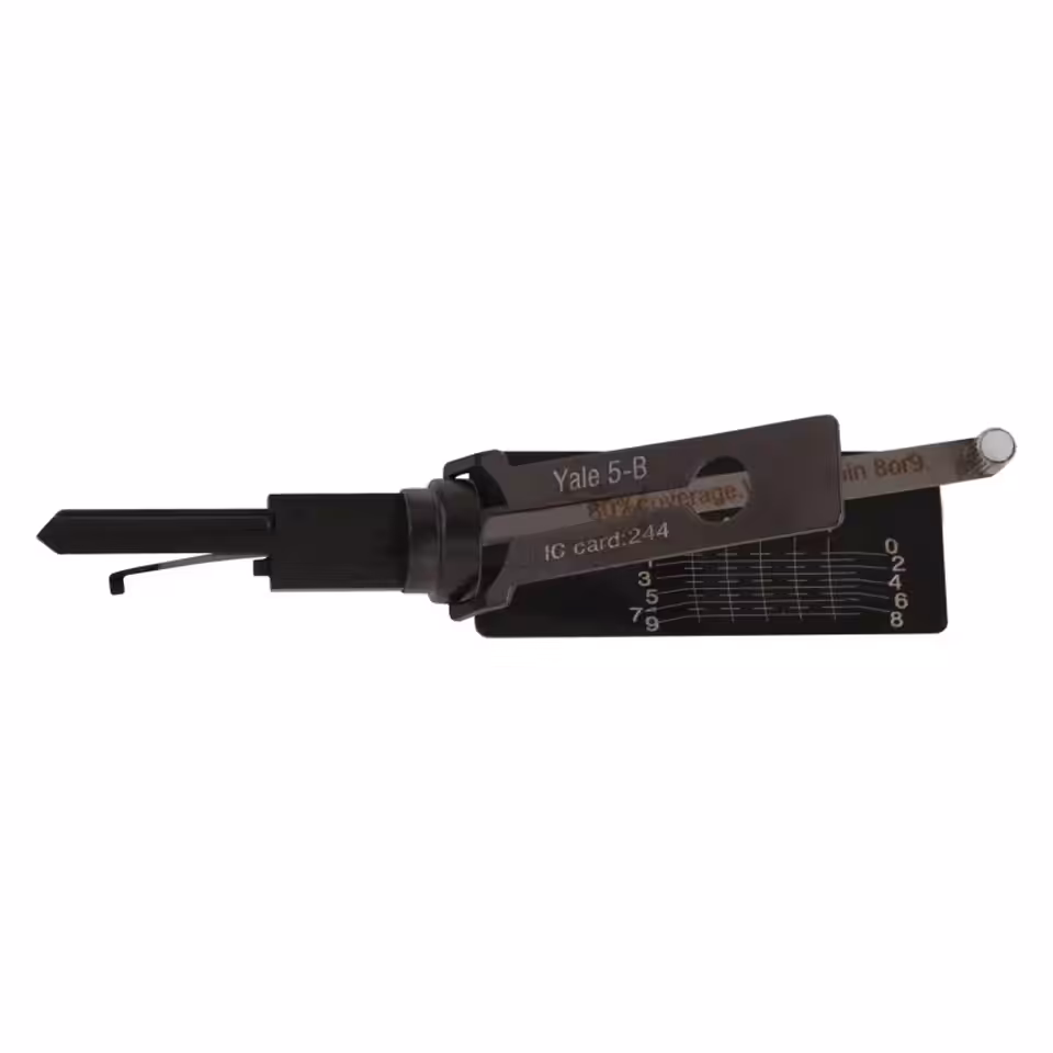 Lishi Style AKK Yale-5B 2-in-1 Pick & Decoder for YALE 5-Pin Euro Lock Cylinder